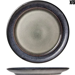 Online Cosy & Trendy 6 Assiettes à dessert en Grès Provence gris/bleu - D.21 cm