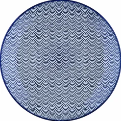 Bjorn 6 Assiettes à dessert Pattern Dark blue bleu foncé - D.21 cm