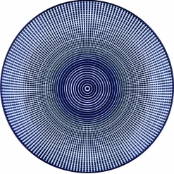 Bjorn 6 Assiettes à dessert Pattern Dark blue bleu foncé - D.21 cm