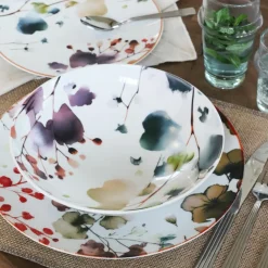 Novastyl 6 Assiettes CalottesAquarelle 21Cm EnPorcelaine