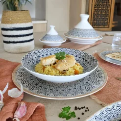 Novastyl 6 Assiettes CalottesByzance 21Cm EnPorcelaine