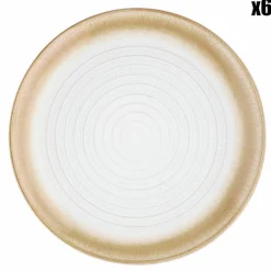Hot Bjorn 6 Assiettes Cosmos beige/blanc nacré - D.21.5 cm