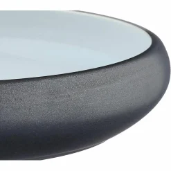 Best Bjorn 4 Assiettes creuses en Grès Gorumet blanc granité/noir onyx - D.21,5 cm