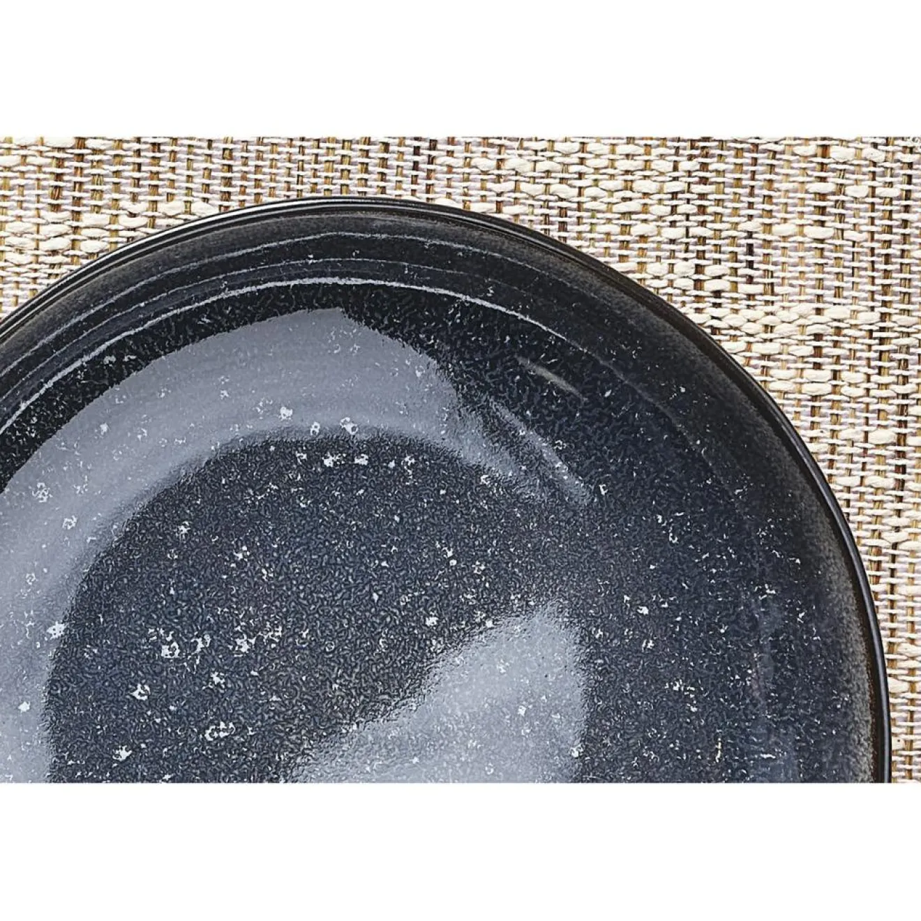 New Bjorn 6 Assiettes creuses en Grès Iris bleu foncé - D.22.5 cm