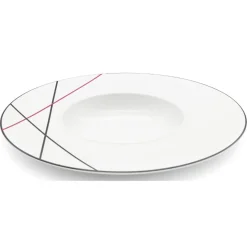 Fauchon 6 Assiettes creuses en Porcelaine Bistrot chef blanches - D.30 cm
