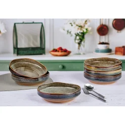 Outlet Bjorn 6 Assiettes Creuses Genesis marron volcanique - 100 cl