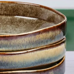 Outlet Bjorn 6 Assiettes Creuses Genesis marron volcanique - 100 cl