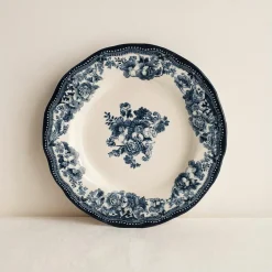 Novastyl 6 Assiettes CreusesEn Porcelaine BleuFaustine 22Cm