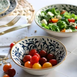 Hot Novastyl 6 Assiettes CreusesHéraclée 20Cm En GrèsDécor Vert