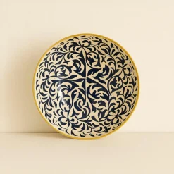 Novastyl 6 Assiettes CreusesHéraclée 20Cm En GrèsDécor Bleu