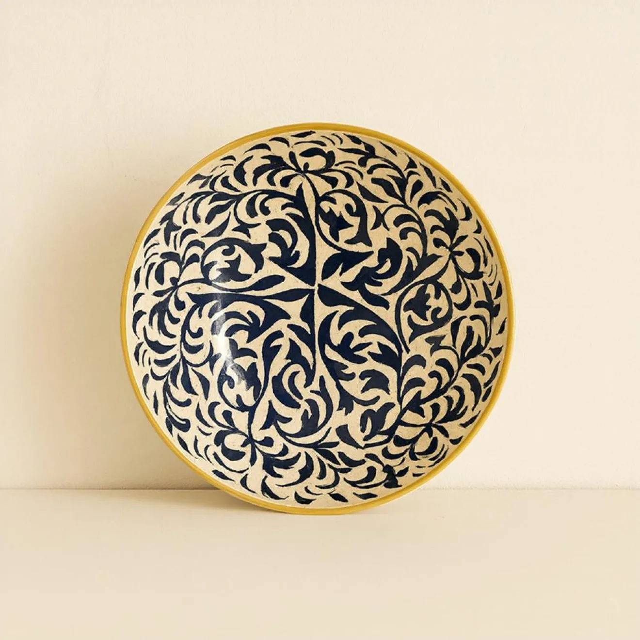 Novastyl 6 Assiettes CreusesHéraclée 20Cm En GrèsDécor Bleu