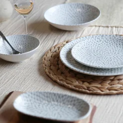 Discount Novastyl 6 Assiettes CreusesJasmin 21Cm EnPorcelaine Blanc