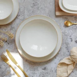 Discount Novastyl 6 Assiettes CreusesNuance 21Cm EnPorcelaine Blanc