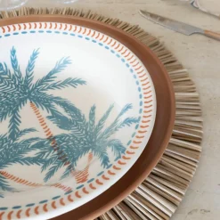 Novastyl 6 Assiettes CreusesTropique 21.5Cm En Grès