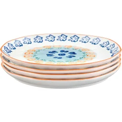 Hot Bjorn 4 Assiettes de Cuisine en Porcelaine Napoli multicolore - D.27 cm