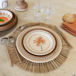 Novastyl 6 Assiettes ÀDessert Tropique 18Cm EnGrès