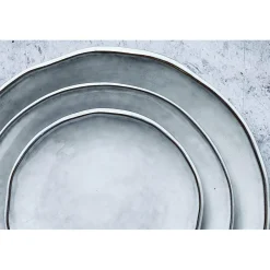 Bjorn 6 Assiettes en Grès Cloud gris clair - D.16 cm