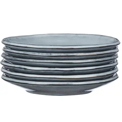 Bjorn 6 Assiettes en Grès Cloud gris clair - D.16 cm