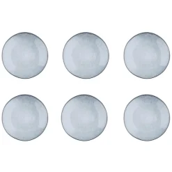 Bjorn 6 Assiettes en Grès dessert Cloud gris clair - D.21.5 cm