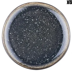 Discount Bjorn 6 Assiettes en Grès Iris bleu foncé - D.16 cm