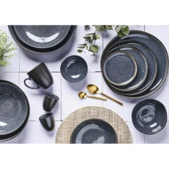 Discount Bjorn 6 Assiettes en Grès Iris bleu foncé - D.16 cm