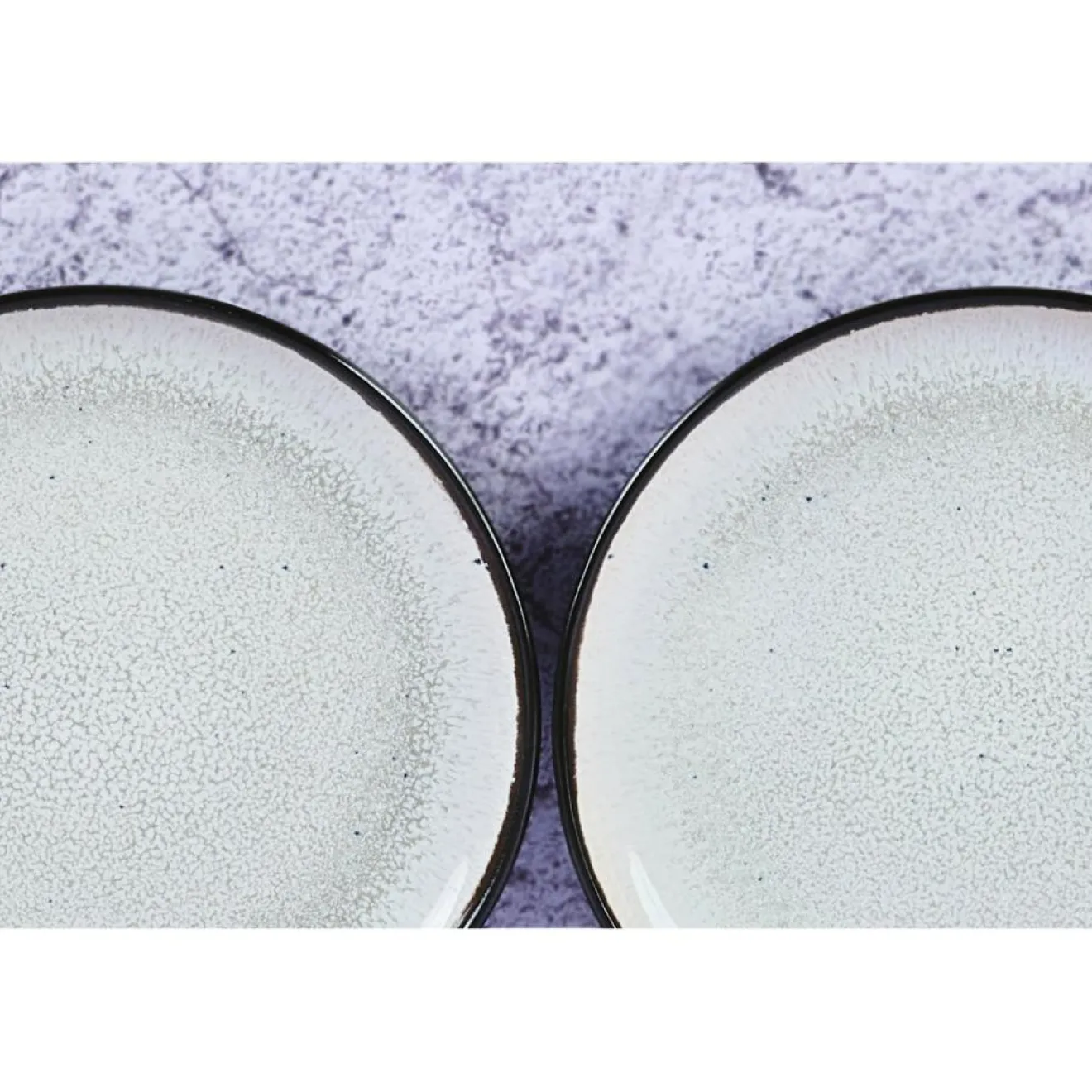 Online Bjorn 6 Assiettes en Grès Iris blanc/ivoire - D.16 cm