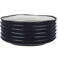 Online Bjorn 6 Assiettes en Grès Iris blanc/ivoire - D.16 cm