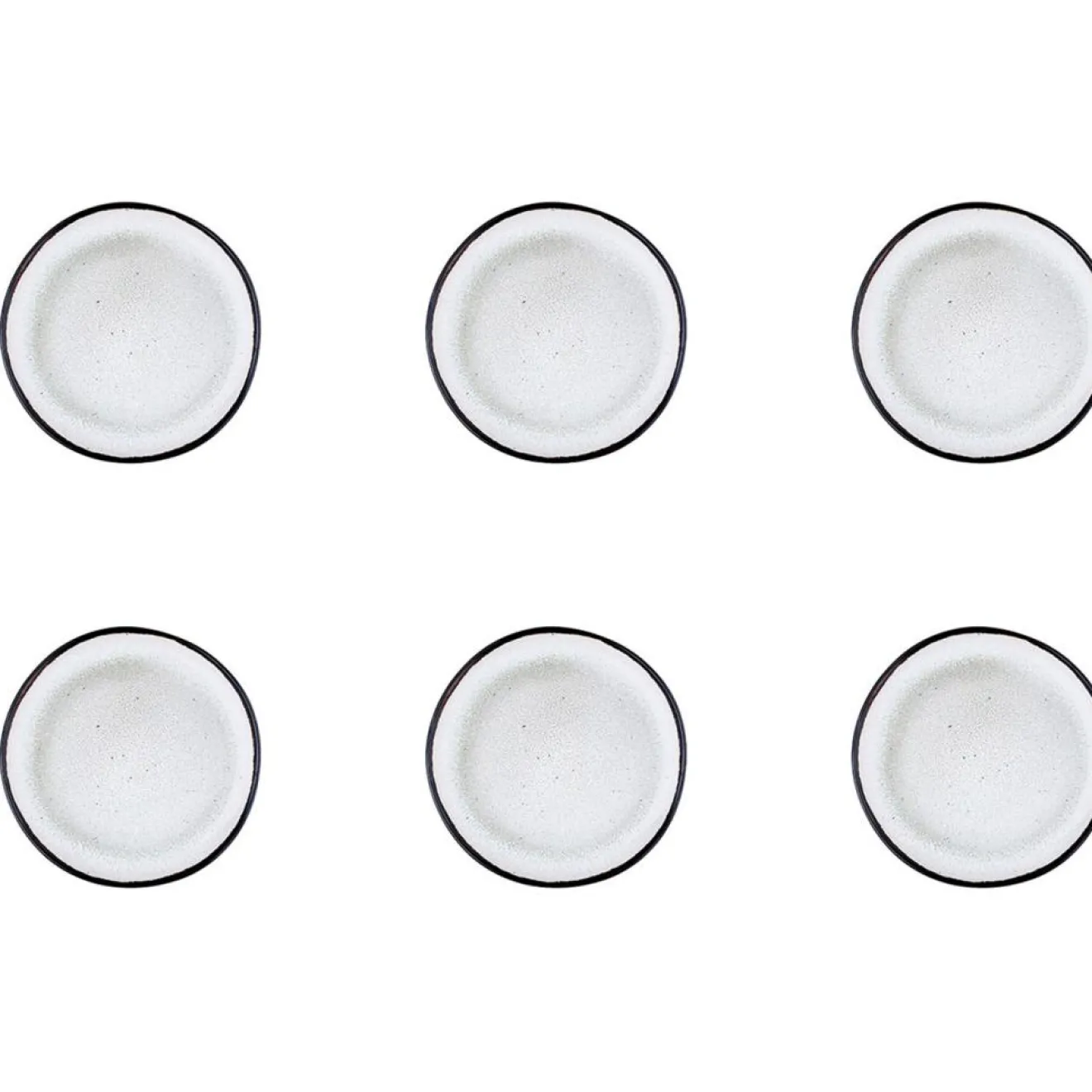 Online Bjorn 6 Assiettes en Grès Iris blanc/ivoire - D.16 cm