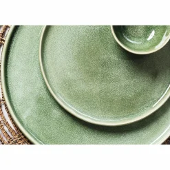 Bjorn 6 Assiettes en Grès Magma vertes - D.20 cm