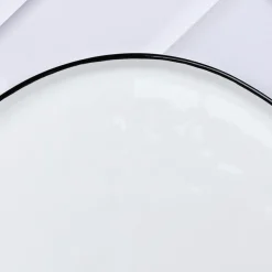 Clearance Bjorn 4 Assiettes en Grès Napoli blanc neige - D.27 cm