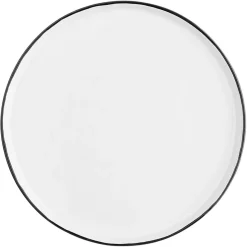 Sale Bjorn 4 Assiettes en Grès Pure blanc neige - D.21 cm