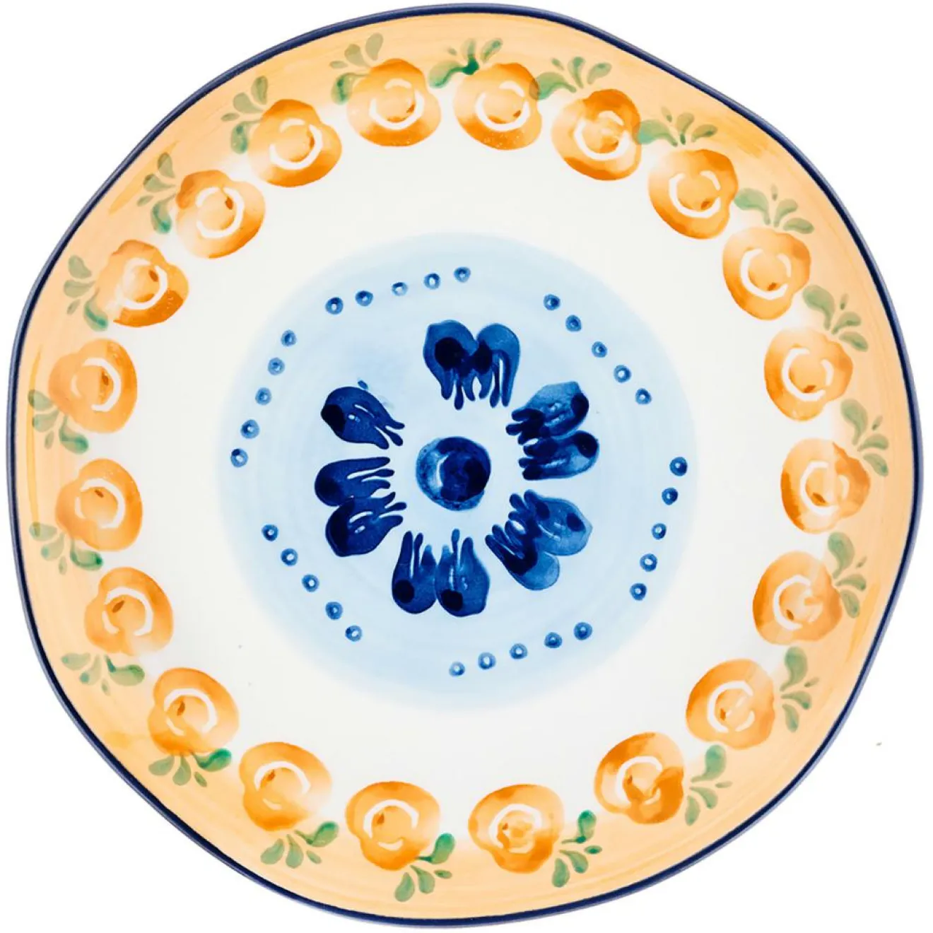 Bjorn 4 Assiettes en Porcelaine Napoli multicolores - D.20 cm