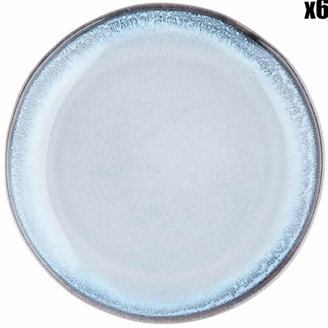 Sale Bjorn 6 Assiettes Genesis bleues - D.20.5 cm