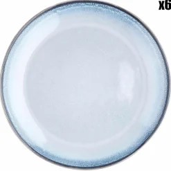 Bjorn 6 Assiettes Genesis bleues - D.27 cm