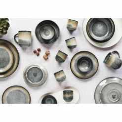 Hot Bjorn 6 Assiettes Genesis bleu/gris kaki - D.20.5 cm