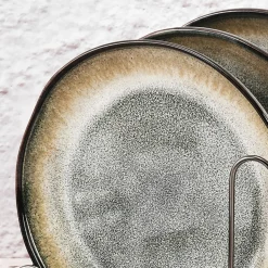 Hot Bjorn 6 Assiettes Genesis bleu/gris kaki - D.20.5 cm