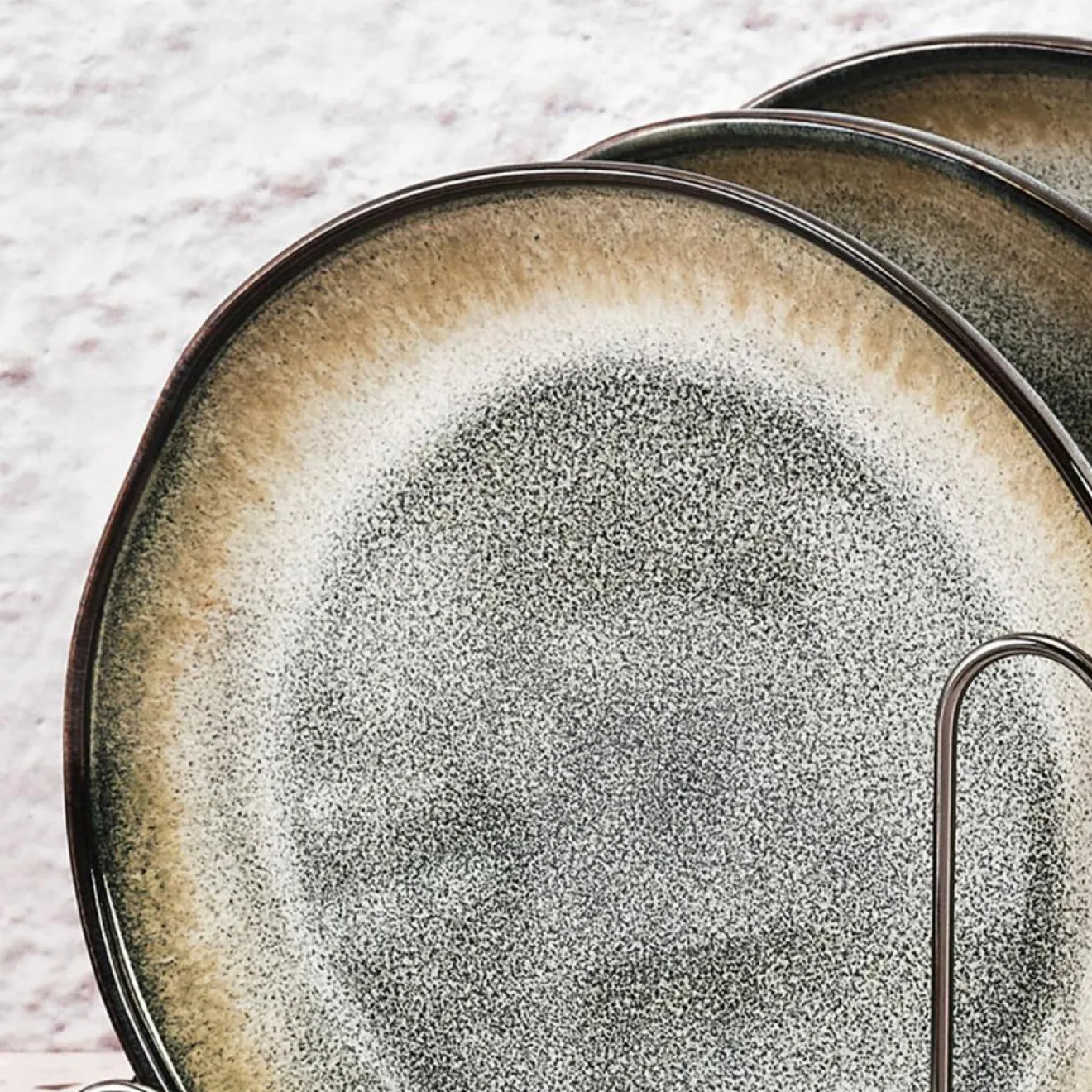 Hot Bjorn 6 Assiettes Genesis bleu/gris kaki - D.20.5 cm