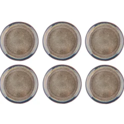 Outlet Bjorn 6 Assiettes Genesis marron volcanique - D.27 cm