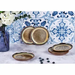 Bjorn 6 Assiettes Genesis marron volcanique - D.16 cm