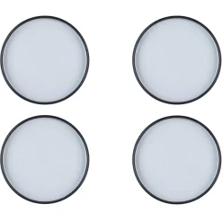 New Bjorn 4 Assiettes Gourmet blanc granité/noir onyx - 28x28x3 cm