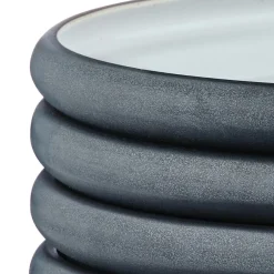 New Bjorn 4 Assiettes Gourmet blanc granité/noir onyx - 28x28x3 cm