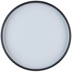 New Bjorn 4 Assiettes Gourmet blanc granité/noir onyx - 28x28x3 cm