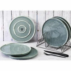 Bjorn 6 Assiettes Magma bleues - D.27 cm