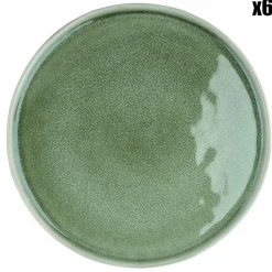 Bjorn 6 Assiettes Magma vertes - D.27 cm
