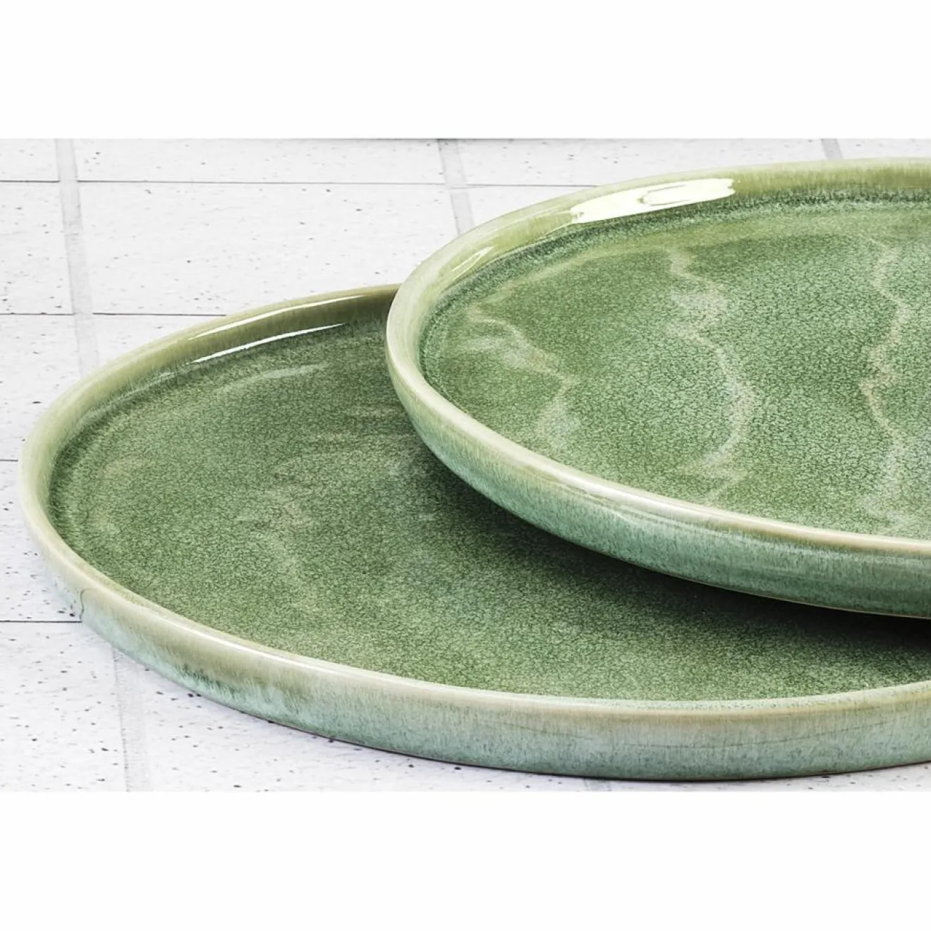 Bjorn 6 Assiettes Magma vertes - D.27 cm