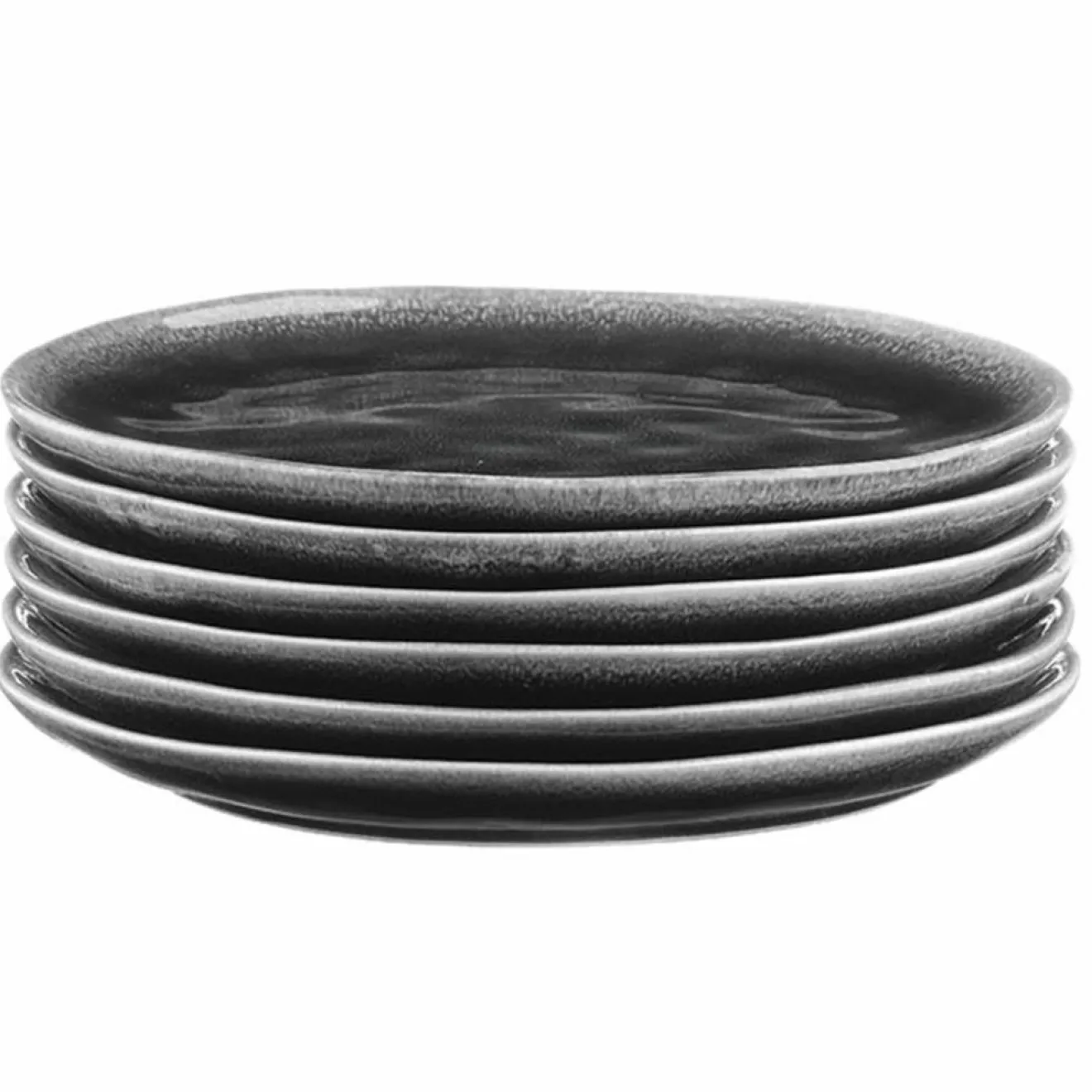 Bjorn 6 Assiettes Moon noires - D.21 cm