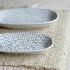 New Novastyl 6 Assiettes OvalesJasmin 19X10.5Cm EnPorcelaine Blanc