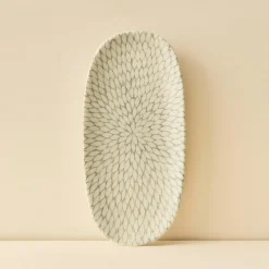 New Novastyl 6 Assiettes OvalesJasmin 19X10.5Cm EnPorcelaine Blanc