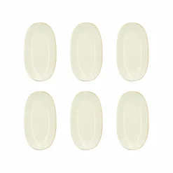 Discount Novastyl 6 Assiettes OvalesNuance 19X10.5Cm EnPorcelaine Blanc