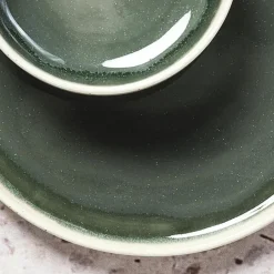 Bjorn 6 Assiettes Oxygen gris/vert bouteille/beige - D.21.5 cm